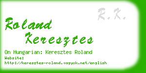 roland keresztes business card